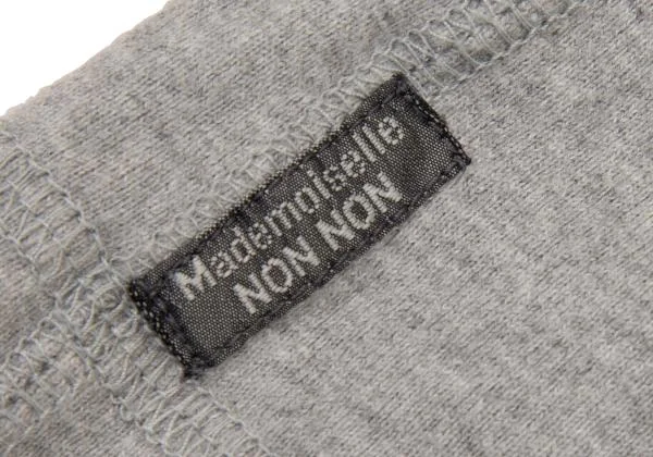 マドモアゼルノンノンMademoiselle NON NON コットンフロントロゴプリントカットソー グレー40L K-151291_008