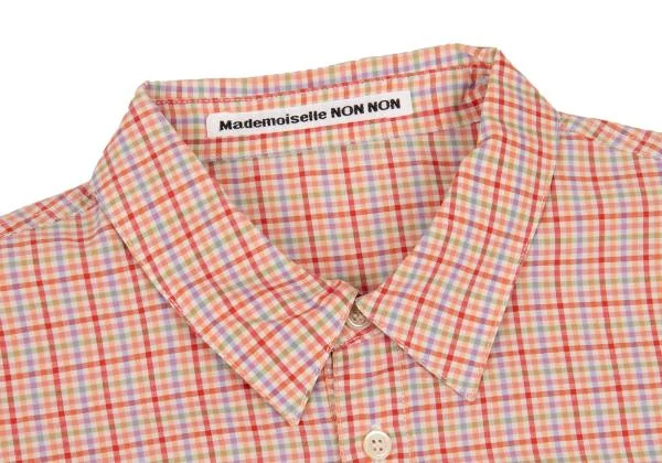 Mademoiselle NON NON Cotton Check Short Sleeve Shirt K-151292_004