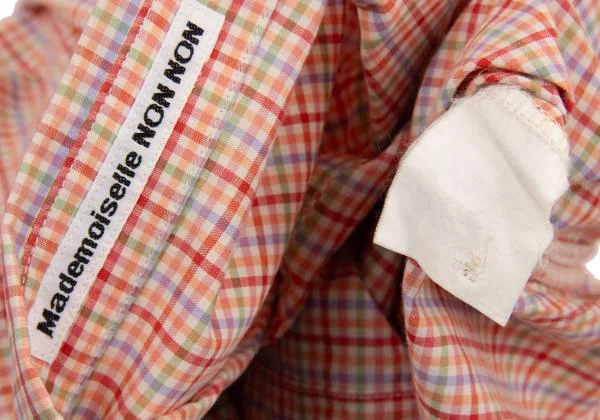 Mademoiselle NON NON Cotton Check Short Sleeve Shirt K-151292_014