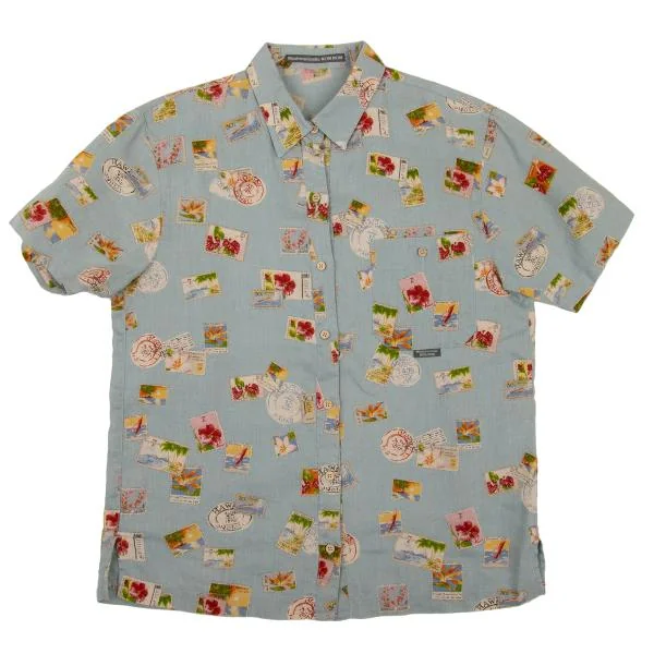 Mademoiselle NON NON Stamp Pattern Short Sleeve Shirt K-151293_002