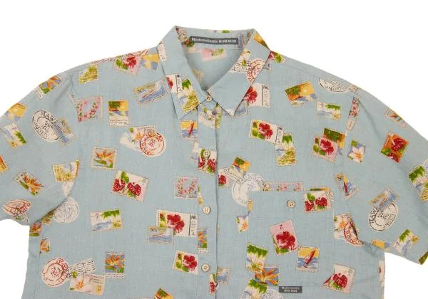 Mademoiselle NON NON Stamp Pattern Short Sleeve Shirt K-151293_003