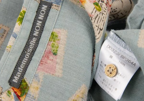 Mademoiselle NON NON Stamp Pattern Short Sleeve Shirt K-151293_017