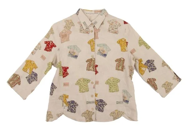 Mademoiselle NON NON Patterned 3/4 Sleeve Shirt K-151295_002
