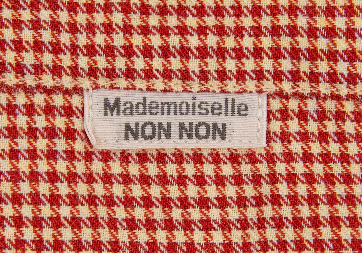 マドモアゼルノンノンMademoiselle NON NON コットンギンガムチェックシャツ 赤白M位 【レディース】 マドモアゼルノンノンMademoiselle NON NON コットンギンガム