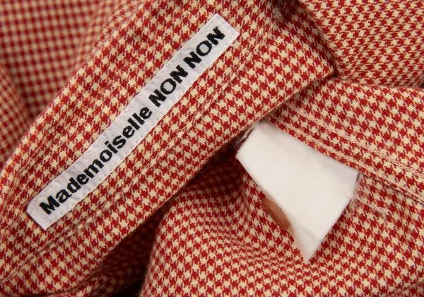 マドモアゼルノンノンMademoiselle NON NON コットンギンガムチェックシャツ 赤白M位 【レディース】 マドモアゼルノンノンMademoiselle NON NON コットンギンガム