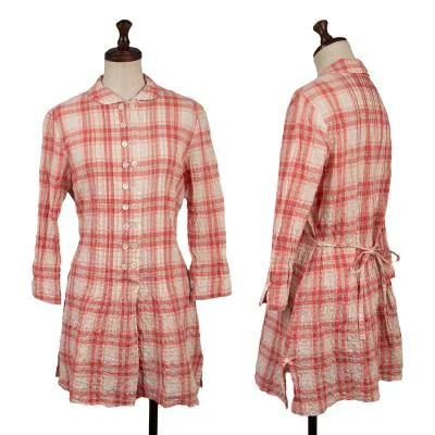 Mademoiselle NON NON Wrinkled Check Shirt Tunic
