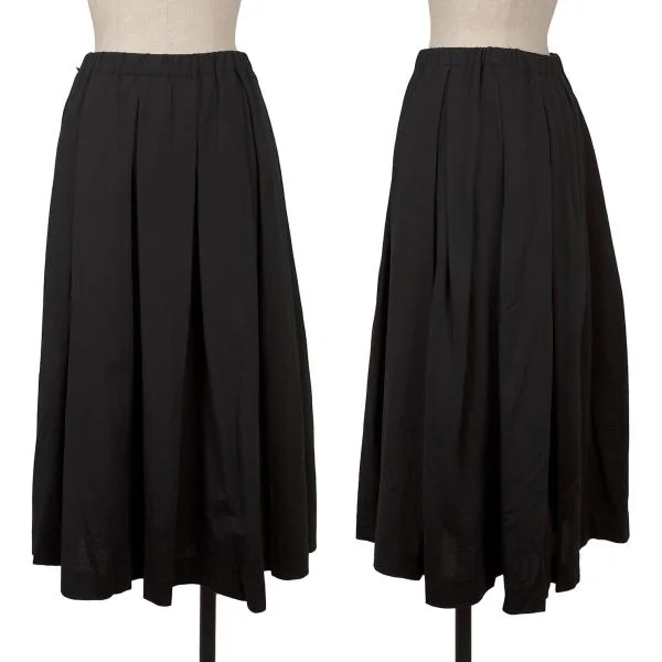Mademoiselle NON NON Cotton Nylon Flare Skirt Black S-M K-151306_001