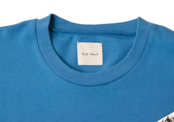 カールヘルムKarl Helmut トランプロゴプリントTシャツ 水色L位 K-151325_003