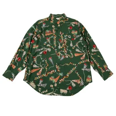 Karl Helmut Bunting Flag & Cracker Printed Button Down Shirt