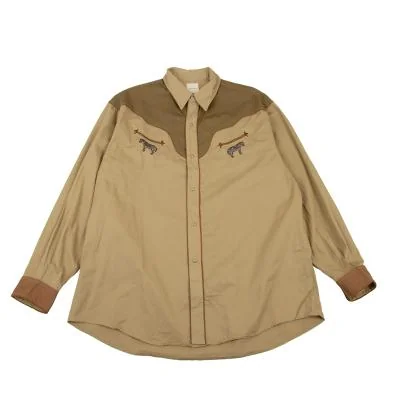 Karl Helmut Zebra Embroidery Western Shirt