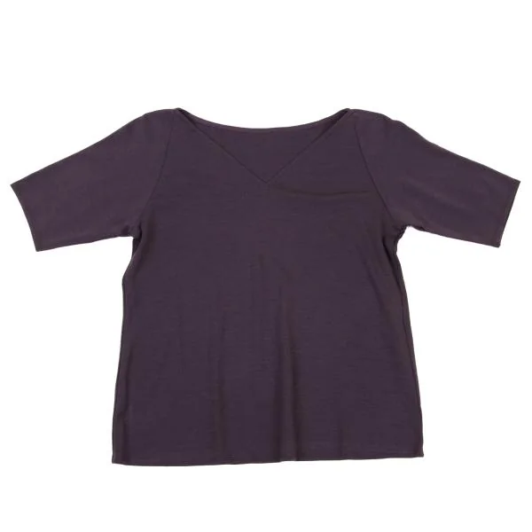 JURGEN LEHL Wool Silk V Neck T Shirt K-151369_002