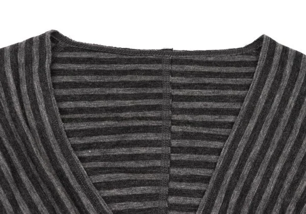 JURGEN LEHL Wool Bias Stripe V Neck T Shirt K-151374_004