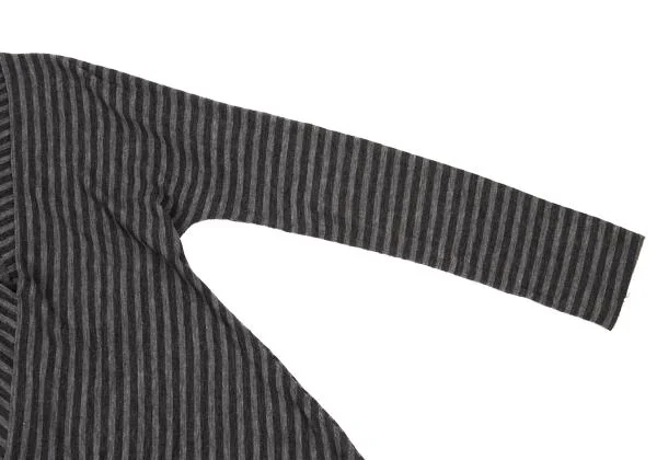 JURGEN LEHL Wool Bias Stripe V Neck T Shirt K-151374_005
