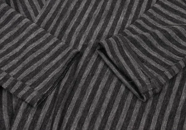 JURGEN LEHL Wool Bias Stripe V Neck T Shirt K-151374_006