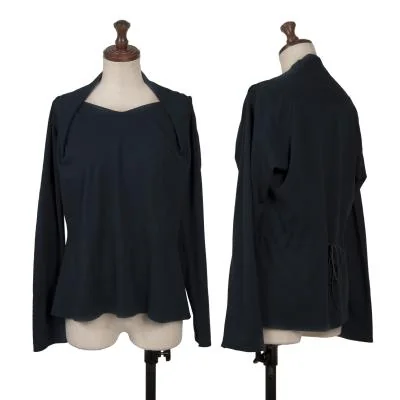 JURGEN LEHL Tuck Neck Wool T Shirt