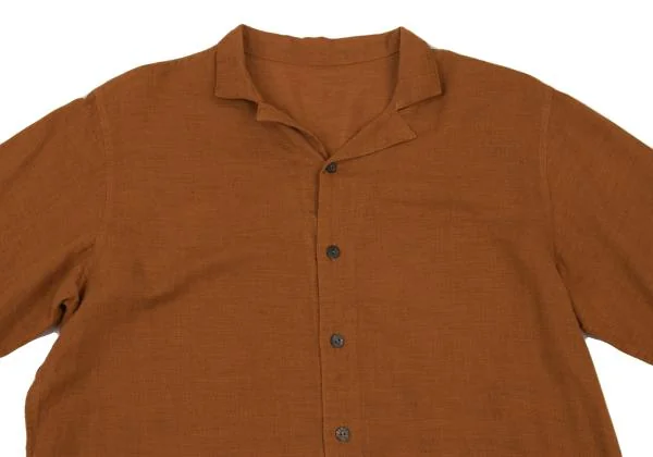 JURGEN LEHL Cotton Wool Open Collar Shirt K-151377_003