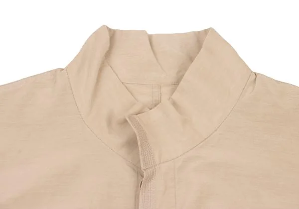 JURGEN LEHL Silk Cotton Front Stitch Design Stand Collar Shirt K-151378_004