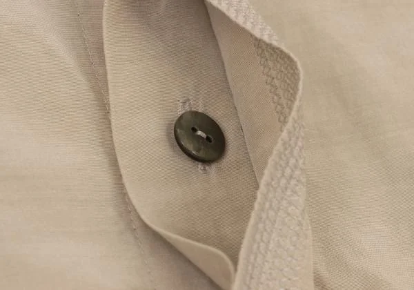 JURGEN LEHL Silk Cotton Front Stitch Design Stand Collar Shirt K-151378_005