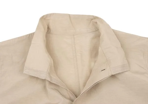 JURGEN LEHL Silk Cotton Front Stitch Design Stand Collar Shirt K-151378_006