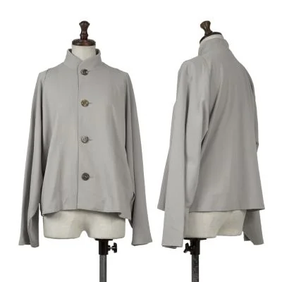 JURGEN LEHL Cotton Big Button Stand Collar Jacket