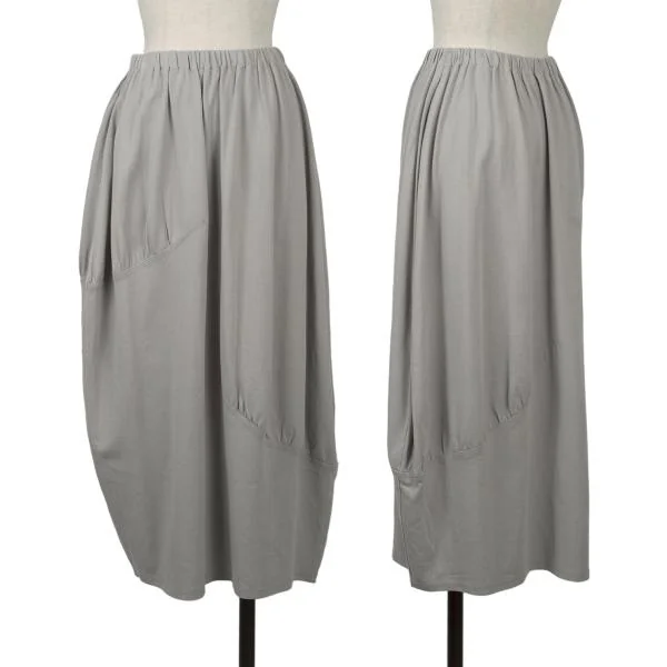 ヨーガンレールJURGEN LEHL コットン天竺切替スカート ライトグレーM K-151388_001