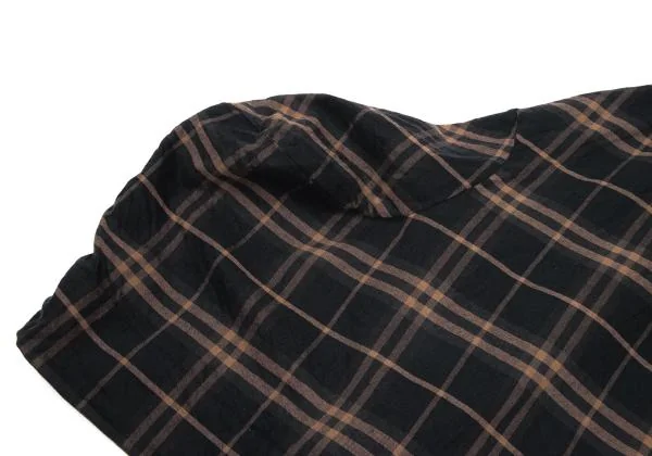 ヴィヴィアンウエストウッド レッドレーベルVivienne Westwood Red Label ウール混ウエストオーブプリントチェック切替スカート 紺茶00 K-151411_008