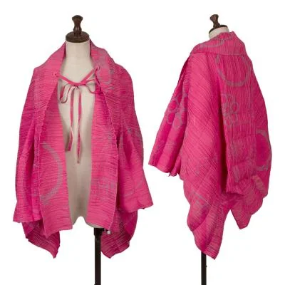 Unbranded Pleated Geometric Poncho Jacket