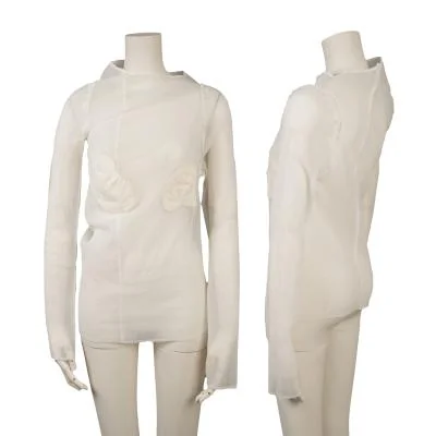 COMME des GARCONS Sheer Chest Patch Diagonal Top