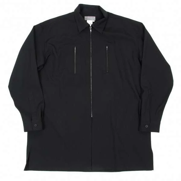 yohji yamamoto pour homme wool zip half-coat Black M K-11059_001