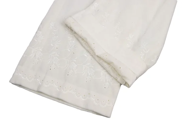 COMME des GARCONS Hem Lace embroidery Pile Wide Pants K-151550_007
