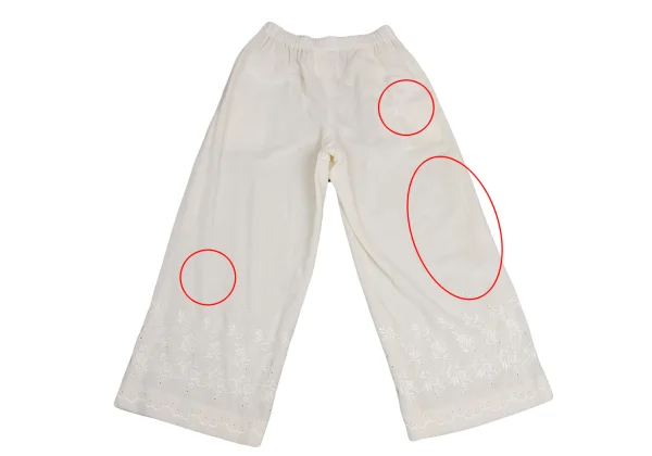 COMME des GARCONS Hem Lace embroidery Pile Wide Pants K-151550_008