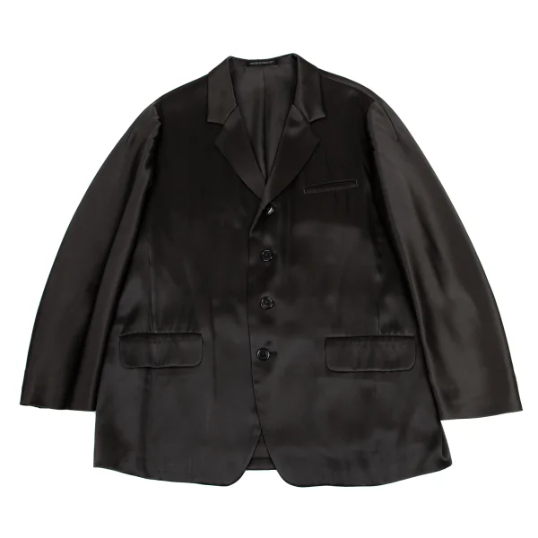 Yohji Yamamoto POUR HOMME Poly Rayon Shiny Jacket Charcoal M K-151595_001