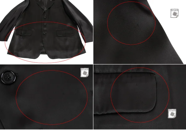 Yohji Yamamoto POUR HOMME Poly Rayon Shiny Jacket K-151595_013