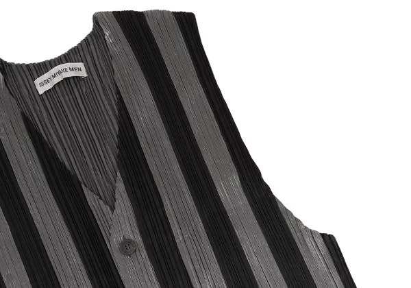 ISSEY MIYAKE MEN Front Stripe Pleated Vest K-151614_004
