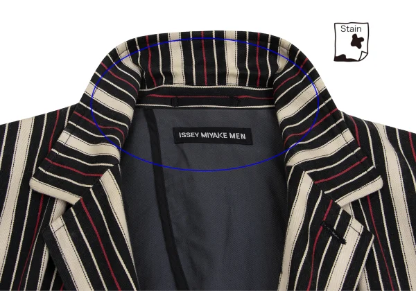 ISSEY MIYAKE MEN Stripe Cotton Jacket K-151626_005