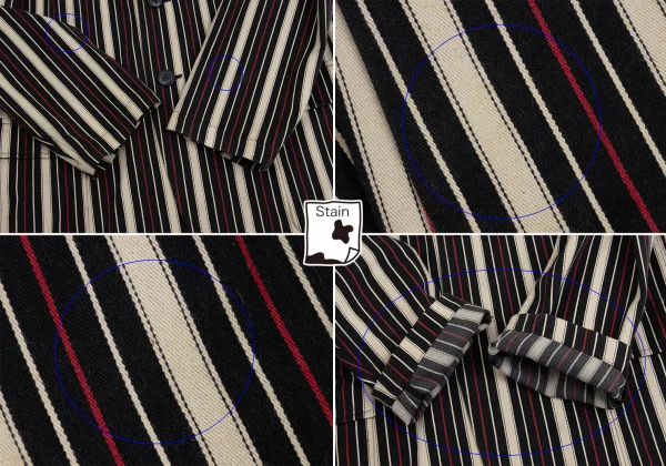 ISSEY MIYAKE MEN Stripe Cotton Jacket K-151626_010