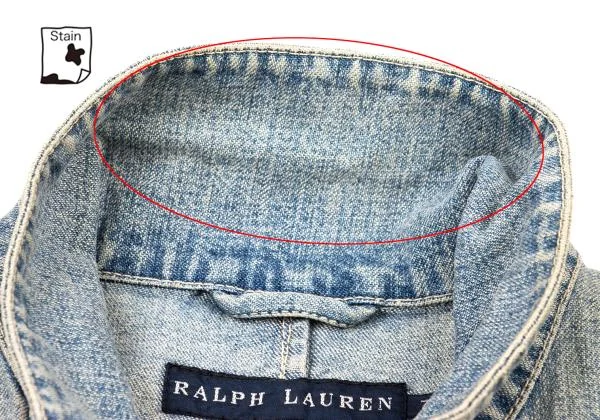 ラルフローレンRALPH LAUREN ヴィンテージ加工デニムカバーオールロングコート インディゴ7 K-151676_006