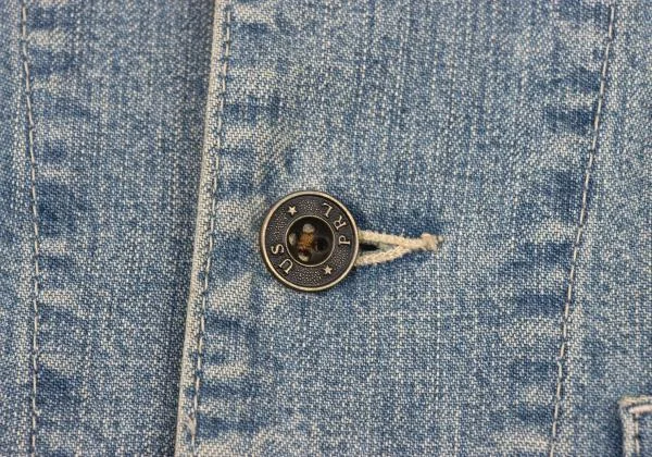 ラルフローレンRALPH LAUREN ヴィンテージ加工デニムカバーオールロングコート インディゴ7 K-151676_007