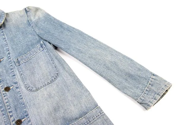 ラルフローレンRALPH LAUREN ヴィンテージ加工デニムカバーオールロングコート インディゴ7 K-151676_009