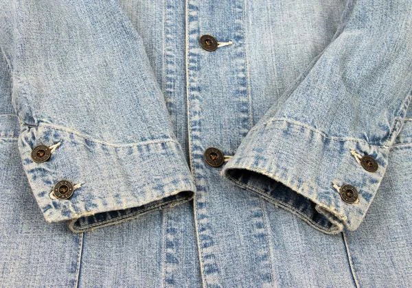 ラルフローレンRALPH LAUREN ヴィンテージ加工デニムカバーオールロングコート インディゴ7 K-151676_010