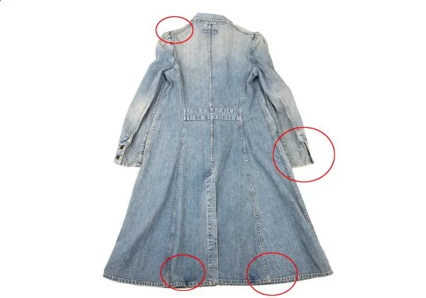 ラルフローレンRALPH LAUREN ヴィンテージ加工デニムカバーオールロングコート インディゴ7 K-151676_016