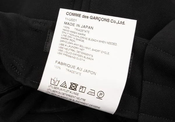 BLACK COMME des GARCONS Triacetate Strap  Dropped Crotch Pants K-151741_015