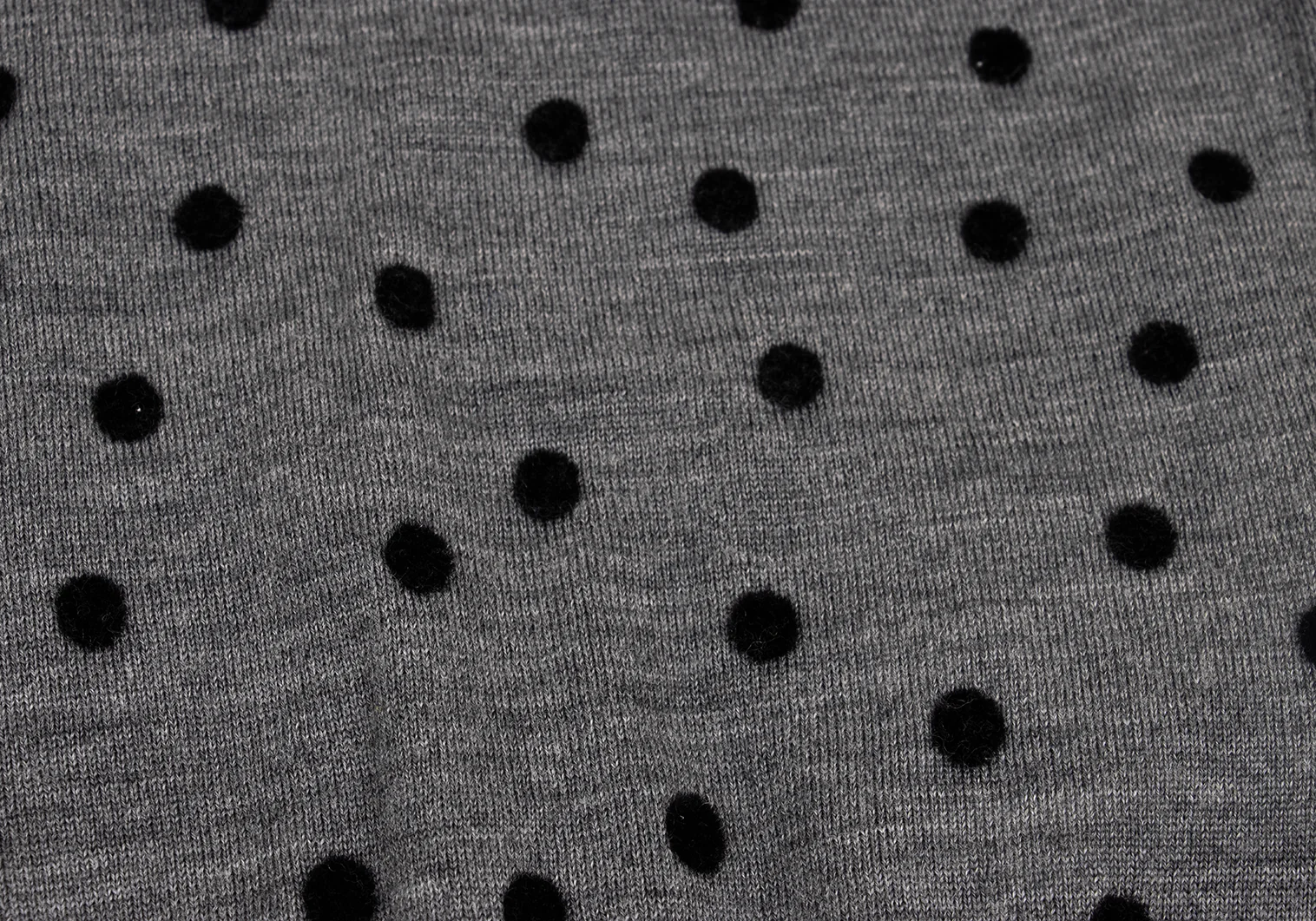 トリココムデギャルソンtricot COMME des GARCONS ドットフロッキーウールニットカーディガン グレー黒M 【レディース】 トリココムデギャルソンtricot COMME des GARCONS ドット