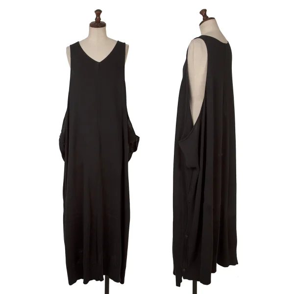 RISMAT by Y's Side Button Sleeveless Wide Knit Dress Navy 2 K-151767_001
