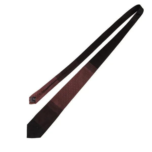 Yohji Yamamoto Silk Panel Jacquard Tie K-151811_002