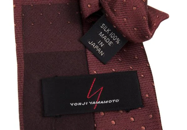 Yohji Yamamoto Silk Panel Jacquard Tie K-151811_007