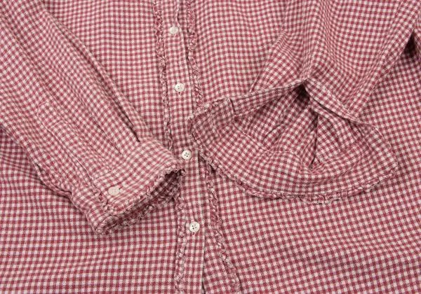 PINK HOUSE Checked Frill Design Long Sleeve Shirt K-151851_013