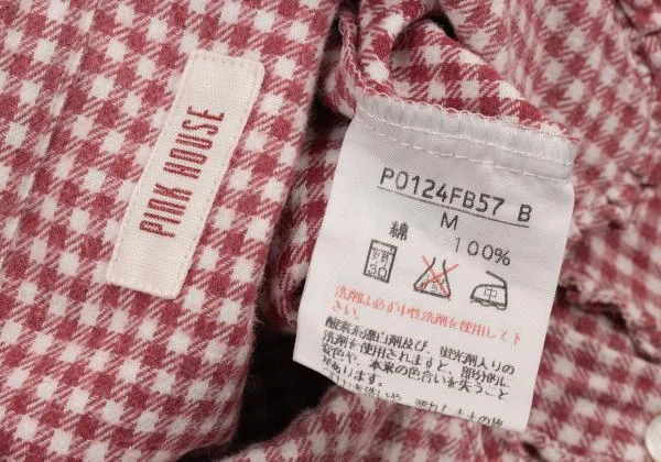 PINK HOUSE Checked Frill Design Long Sleeve Shirt K-151851_019