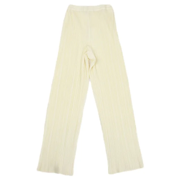 PLEATS PLEASE Straight Pants Cream M-L K-151862_001