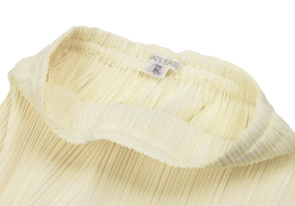 プリーツプリーズ PLEATS PLEASEクロップド丈 ストレートパンツ 黄色 プリーツプリーズ PLEATS PLEASEクロップド丈 ストレートパンツ 黄色